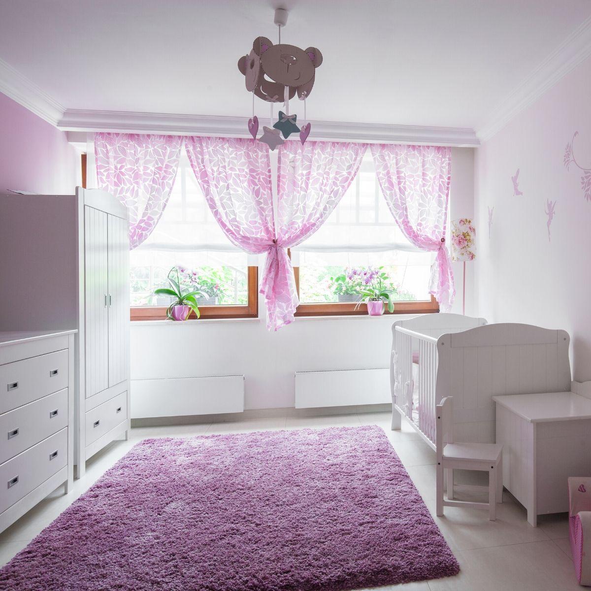 Blushing Lilac Shag Rug